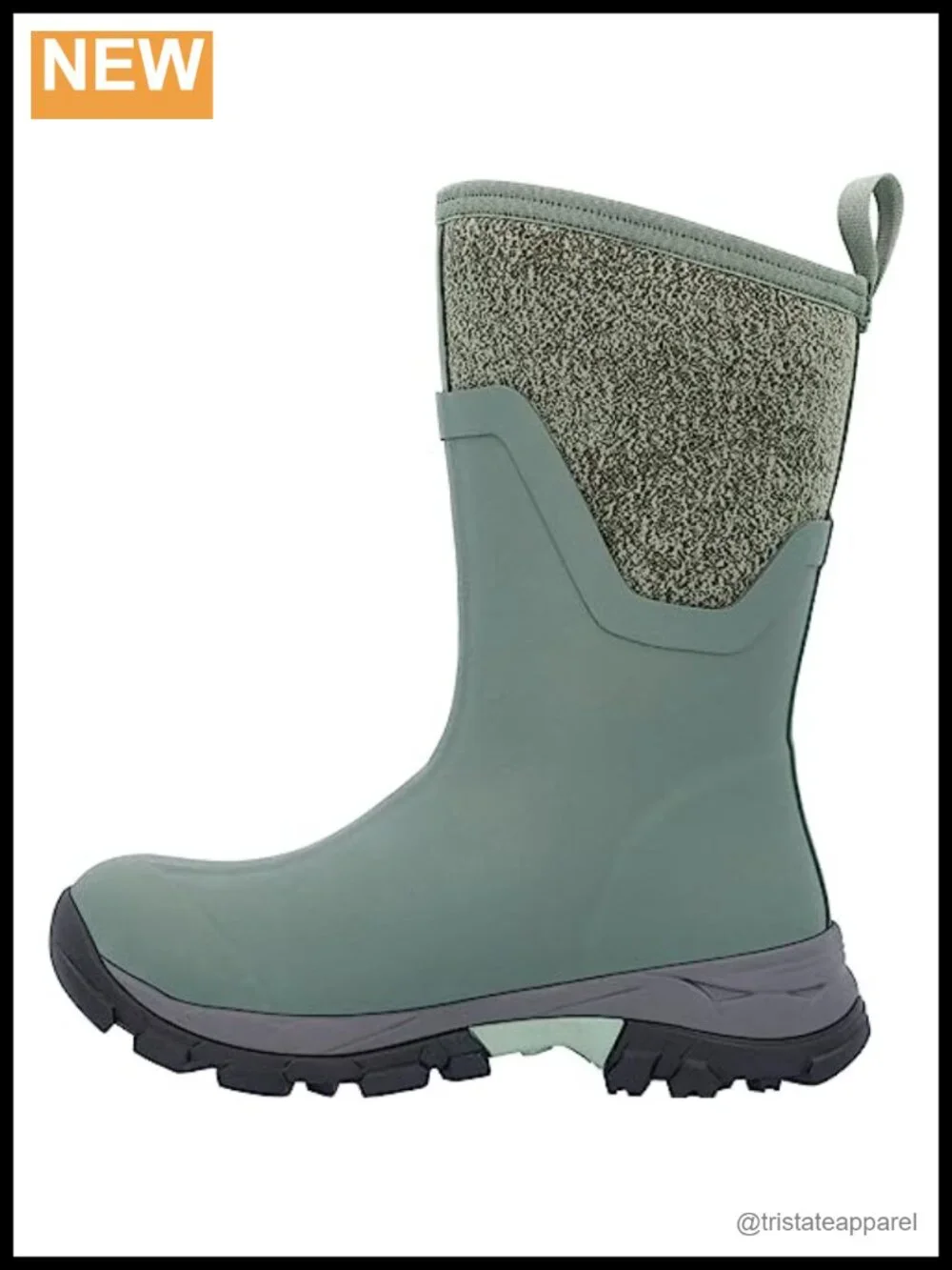 Waterproof Mid-Calf Snow Boots Neoprene Fleece Lined Vibram Arctic Grip